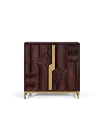 Giner y Colomer Sideboard aus massivem Mangoholz mit goldenen Details in Brown