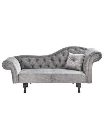 Beliani Chaiselongue LATTES II in Grau/Braun - (W) 192 x (H) 81 x (L) 59 cm