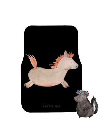 Mr. & Mrs. Panda Automatte Pferd Springen ohne Spruch in Schwarz