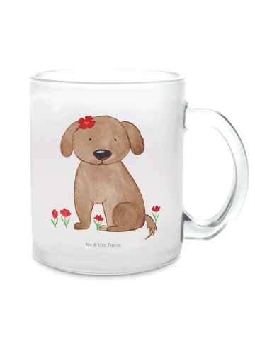 Mr. & Mrs. Panda Große Teetasse Hund Dame ohne Spruch in Transparent