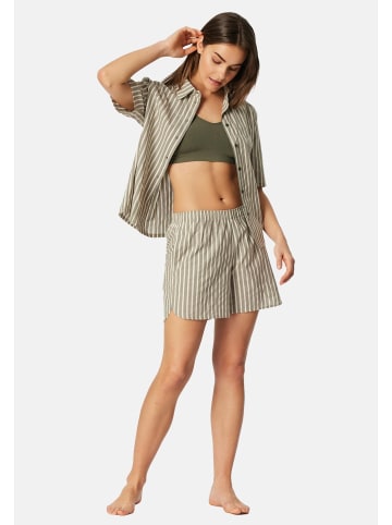 Schiesser Schlafanzug Selected Premium in Oliv