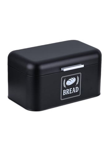 relaxdays Brotkasten in Schwarz – (B)30 x (H)16,5 x (T)19 cm
