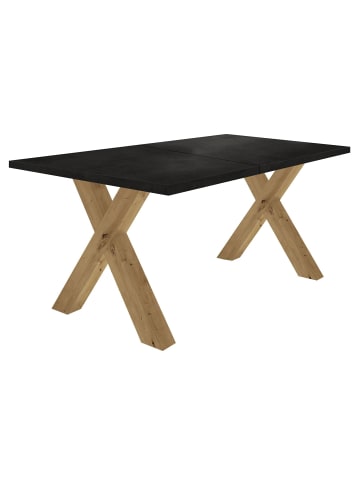 58 aufm Kessel ESSTISCH ausziehbar Eike 1 160 x 90 x 75 Esszimmertisch Asteiche/Schwarzstahl