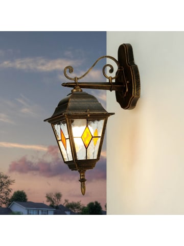 Licht-Erlebnisse Außen Wandlampe (B)15 x (H)43 cm in Kupfer Antik