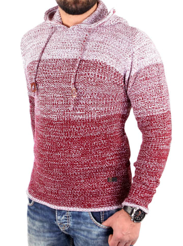 RESLAD Strickpullover Colorblock in bordeaux