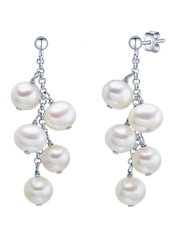 Valero Pearls Perlen-Ohrstecker Sterling Silber Süßwasser-Zuchtperle in silber