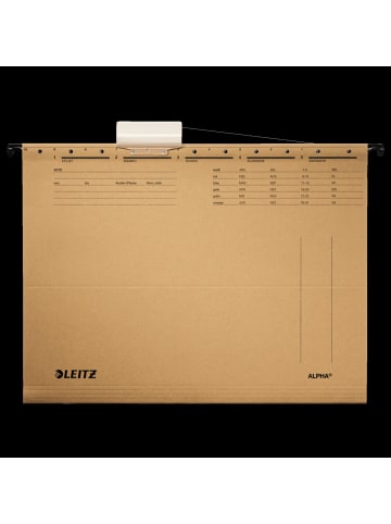 Leitz Hängemappen Alpha A4 230g/qm Karton naturbraun Packung mit 10 Stück