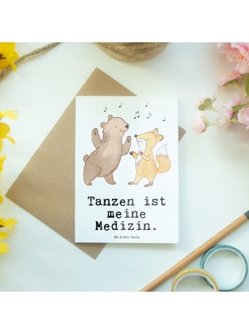 Mr. & Mrs. Panda Grußkarte Hase Tanzen mit Spruch in Weiß