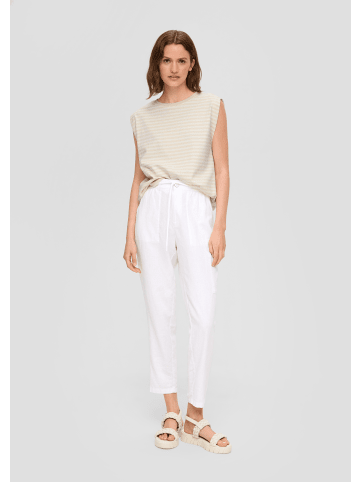 s.Oliver T-Shirt ärmellos in Creme