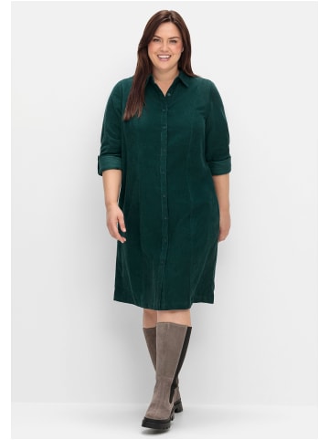 sheego Hemdblusenkleid in tiefgrün