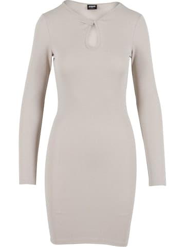 Urban Classics Urban Classics Ladies Glitter Longsleeve Dress in whitesand