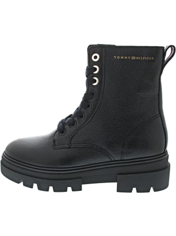 Tommy Hilfiger Bicolor Leather Lace-Up Schnürstiefel Schwarz