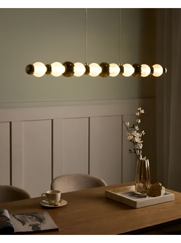 Beliani Pendelleuchten SORA in Gold/Schwarz/Transparent - (W) 92 x (H) 130 x (L) 8 cm