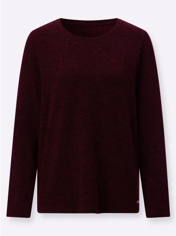 WITT WEIDEN Rundhals-Shirt in bordeaux-meliert
