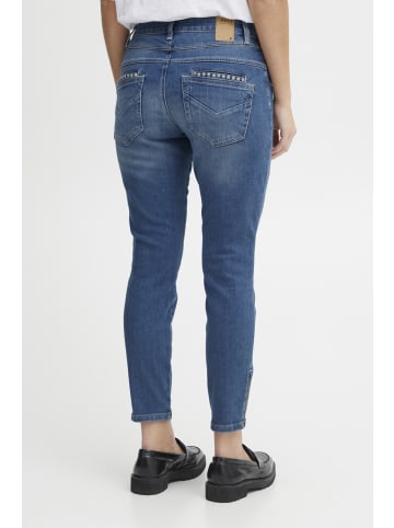 Pulz PZMalvina loose fit in Medium Blue Denim