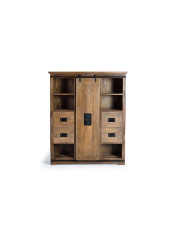 Giner y Colomer Industrielle Anrichte aus Mangoholz mit Metallelementen in Brown