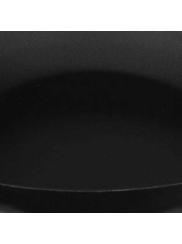 5five Simply Smart Stahlwok mit Holzgriff in Schwarz, (B) 35 x (H) 9 x (L) 35 cm