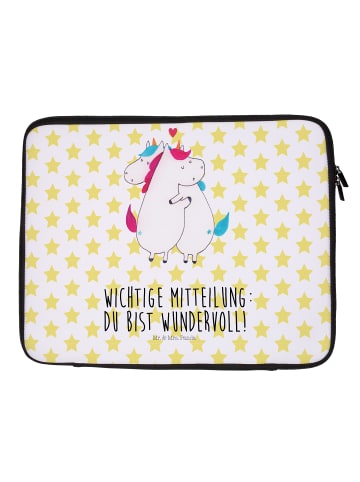 Mr. & Mrs. Panda Notebook Tasche Einhorn Mitteilung mit Spruch in Weiß