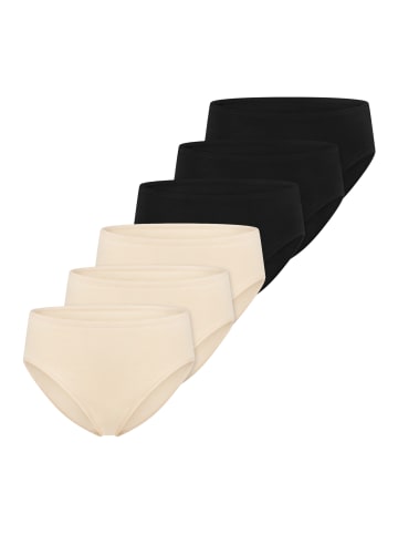 Schiesser Slip Essentials Cotton in Schwarz / beige