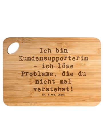 Mr. & Mrs. Panda Frühstücksbrettchen Spruch Kundensupporterin He... in Braun