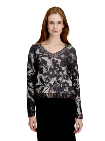 Betty Barclay Grobstrick-Pullover mit Pailletten in Beige/Braun