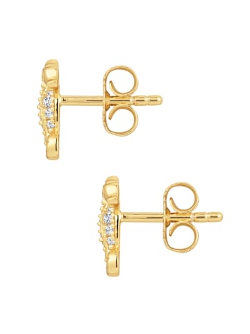 Rafaela Donata Ohrstecker Seepferdchen aus Sterling Silber mit Zirkonia in gelbgold