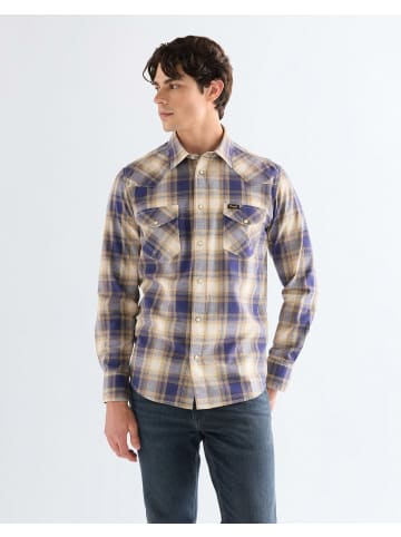 Wrangler Langarmhemd Western Indigo in Mood Indigo