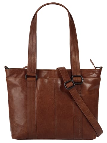 SPIKES & SPARROW Shopper echt Leder in cognac
