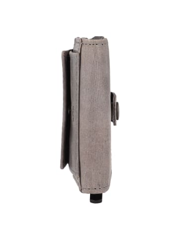Greenburry Vintage Geldbörse RFID Schutz Leder 7.5 cm in grey