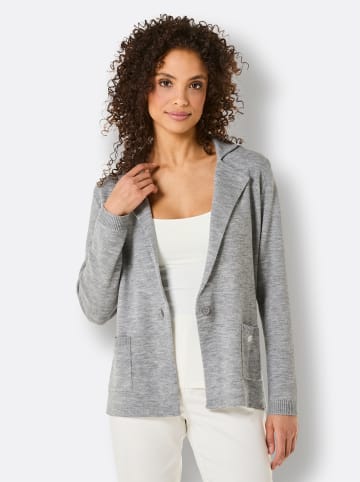 creation L Strickjacke in steingrau-meliert