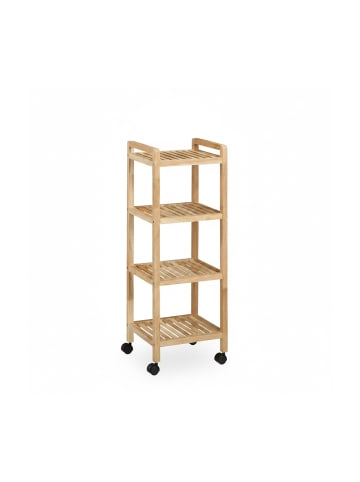relaxdays Badregal in Natur - (B)35 x (H)97 x (T)31 cm
