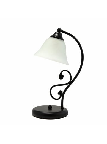 Licht-Erlebnisse Tischlampe (B)23 x (L)21 x (H)38 cm in Schwarz Weiß