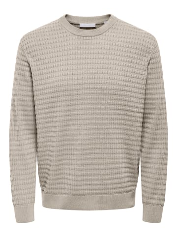ONLY & SONS Strickpullover in Silver Lining