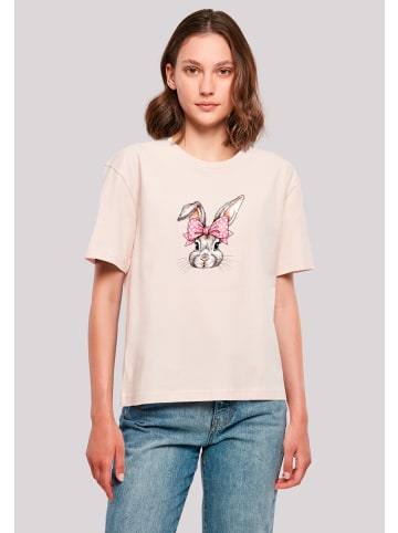 F4NT4STIC Everyday Tee Niedlicher Hase mit Schleife in pink