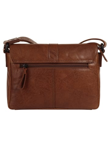 SPIKES & SPARROW Umhängetasche CROSS BODY echt Leder in cognac
