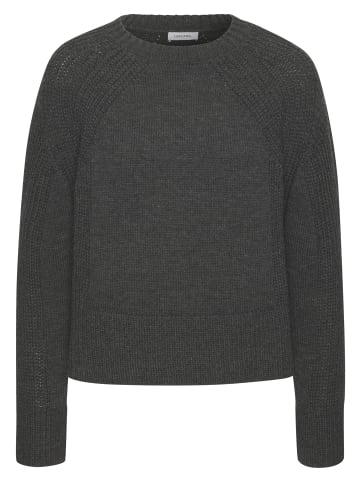 LASCANA Strickpullover in dunkelgrau meliert