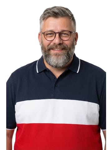 Men Plus Poloshirt in salsa