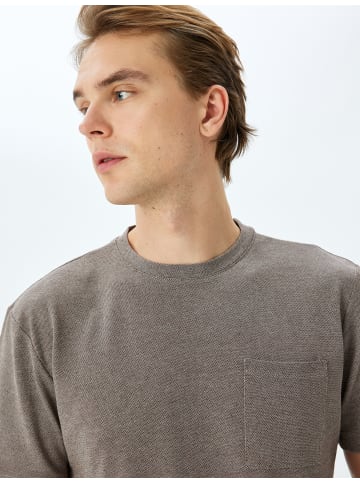 KOTON TSHIRT SS BSC in Braun