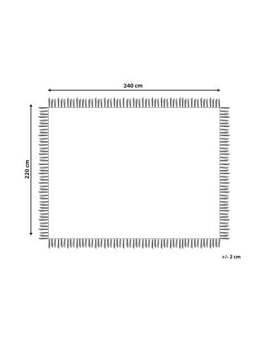 Beliani Tagesdecke YERBENT in Weiß - (W) 220 x (H) 1.25 x (L) 240 cm