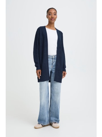 Oxmo Strickjacke OXEDNA LONG CARDIGAN in Blau