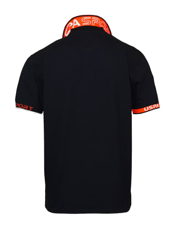 U.S. Polo Assn. Poloshirt 'CAAD' in schwarz