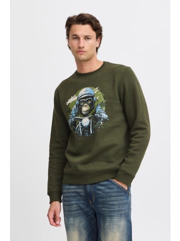 BLEND Sweatshirt BHSweatshirt 20717756 lässiges Sweatshirt mit Print in oliv