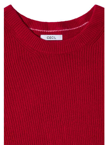 Cecil Pullover mit Strukturdetails in Rot
