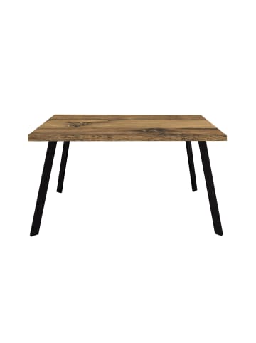 58 aufm Kessel ESSZIMMERTISCH rechteckig Ediva 1 140 x 90 x 75 Esstisch Schwarz/Plankeneiche