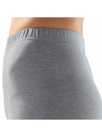 Erwin Müller Single-Jersey Leggings, lang 2er-Pack in hellgrau meliert