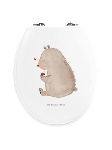 Mr. & Mrs. Panda Klodeckel Bär Marienkäfer ohne Spruch in Weiß