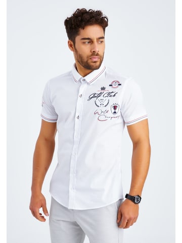 Leif Nelson Herren T-Shirt Polo Herren T-Shirt Polo LN-3890 in weiß
