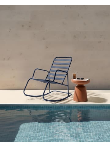 Beliani Schaukelstuhl TURI in Schwarz - (W) 66 x (H) 92 x (L) 96 cm