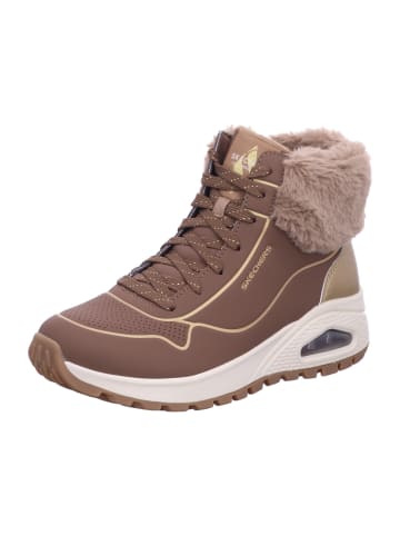 Skechers Damen Winterschuhe warm UNO RUGGED - FALL SHIMMER in Braun
