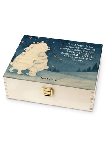 Mr. & Mrs. Panda Teebeutel-Box Eisbär Umarmen Design mit Spruch in Weiß